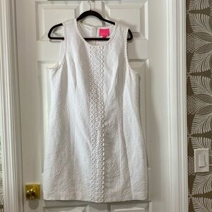 Lilly Pulitzer white on white turtle print shift size 16